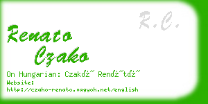 renato czako business card